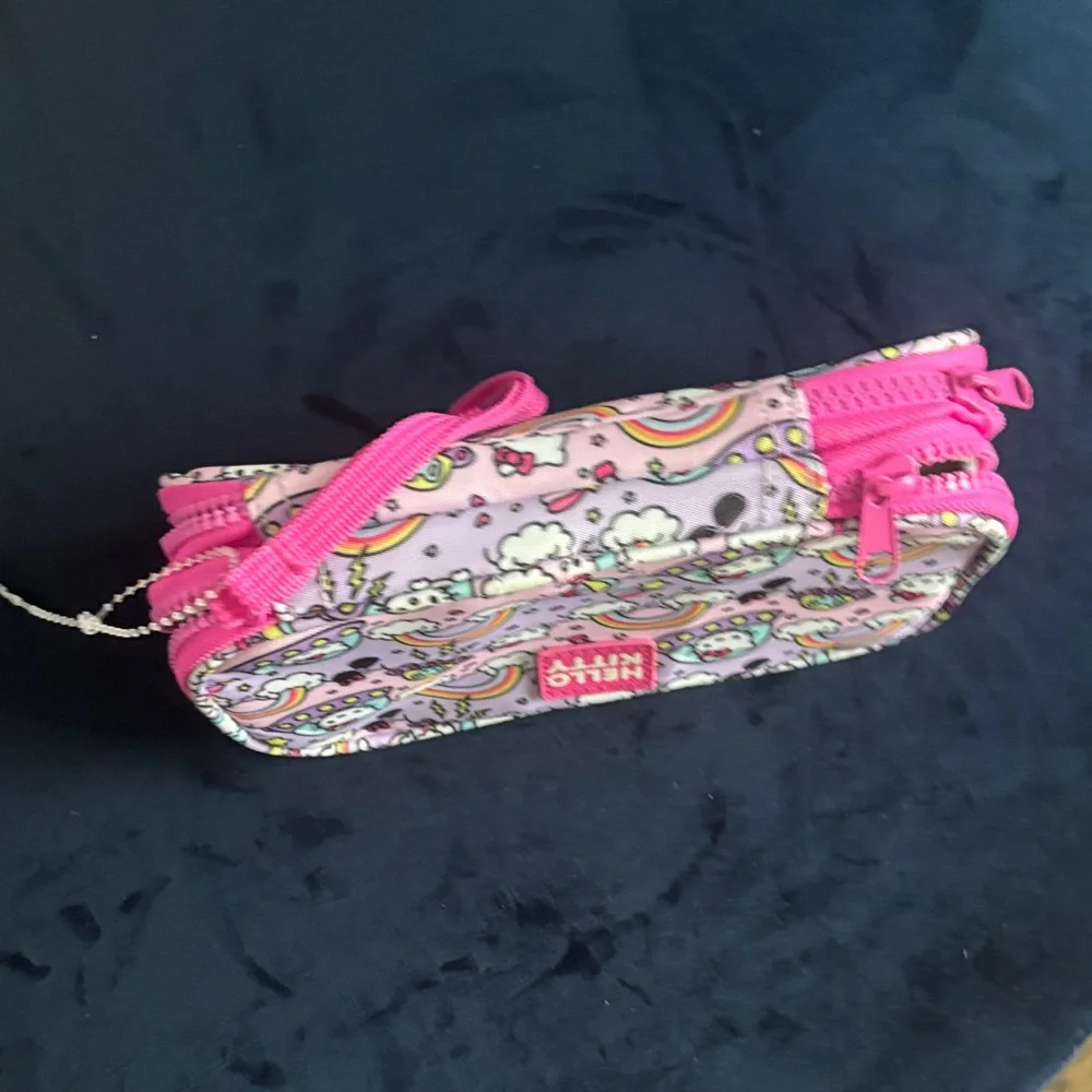 Hello Kitty Pink Rainbow UFO Wristlet Pouch